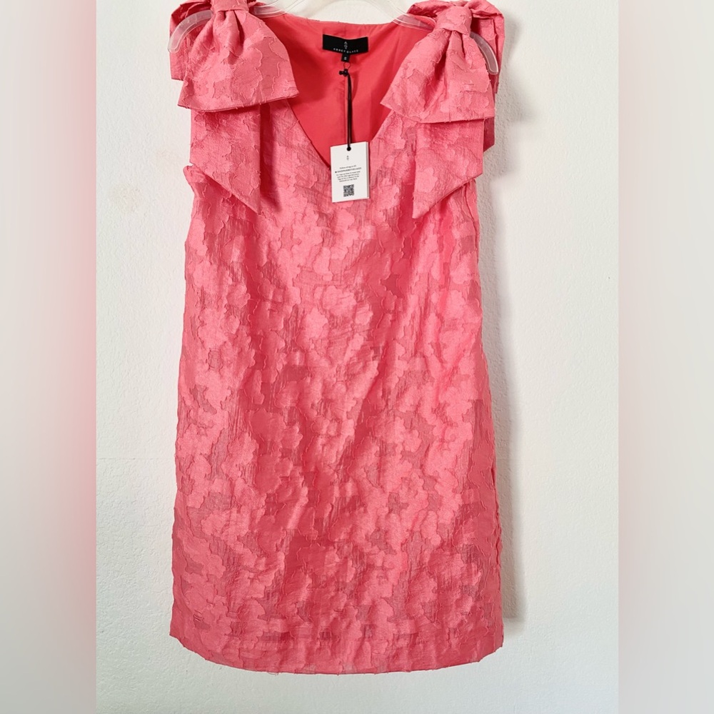 NWT Abbey Glass Pink Textured Sleeveless Dress